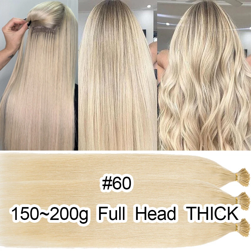 CLEARANCE Stick I Tip Human Remy Hair Extensions 150G Full Head Thick Balayage - Image 3 of 4