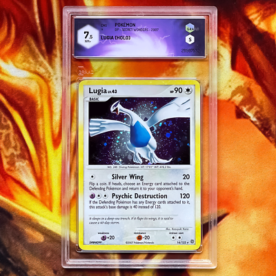 POKEMON • Lugia LV.43 DP SECRET WONDERS 14/132 HOLO • NMINT+ PSA