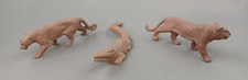 Marx Chocolate Milk Brown Plastic Circus Wild Jungle Animals Vintage Lot of 3