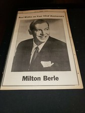Milton Berle Rare 1958 Original NBC Promo Poster Ad Framed! 
