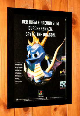 1998 Spyro the Dragon PlayStation PS1 Vintage Mini Promo Poster