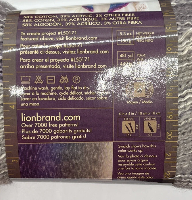 Lion Brand Shawl in a Ball Yarn "Mindful Mauve" 18 Skeins #1069 - Image 3 of 4