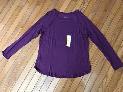 New Time And Tru Women's Size Large (12-14) Long Sleeve T-shirt