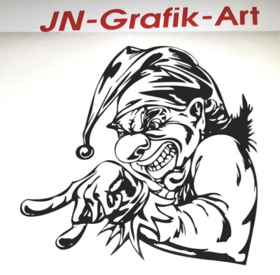 Clown Joker  Aufkleber Auto Style Sticker Tuning Racing JDM  Schocker kult Decal