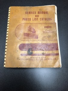 Vintage Cincinnati 1 Toolmaster Milling Machine Parts Catalog Service Manual Ebay
