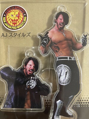 AJ Styles Figure Sheet Keychain NJPW Bullet Club WWE New Japan Pro