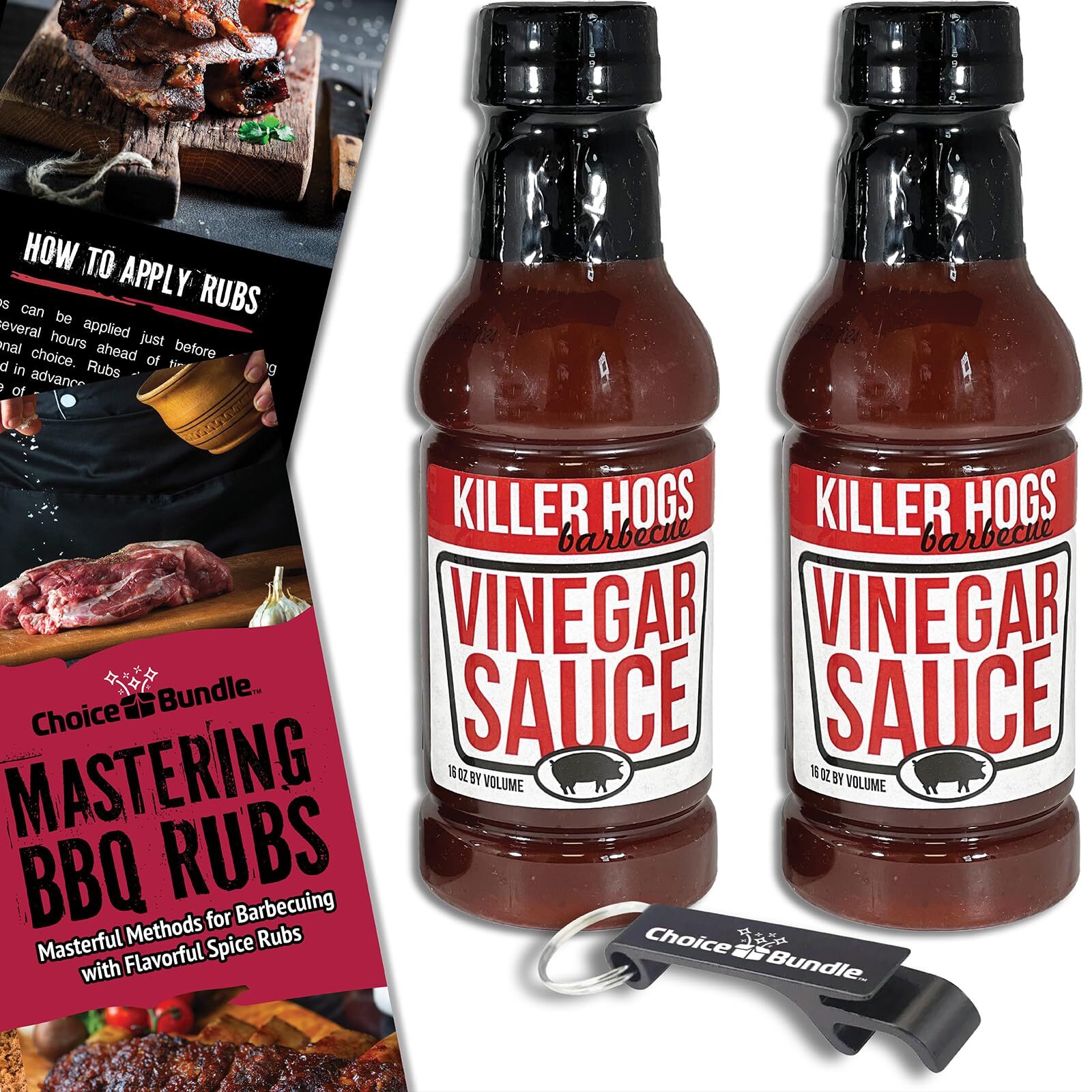 Killer Hogs Vinegar BBQ Sauce & Seasoning 2-Pack with Free BBQ Guide