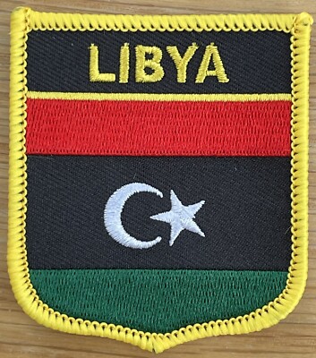 LIBYA Afrika Schild Länderflagge bestickt PATCH Abzeichen P1