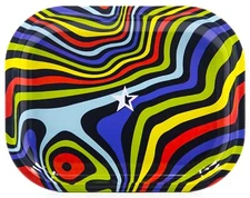 Famous Brandz Metal ROLLING Tray ROLLING Paper MAKER Premium SMALL *USA*