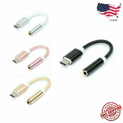 Type C to 3.5mm Headphone Jack Adapter USB Cable for Motorola Moto Z Force Droid