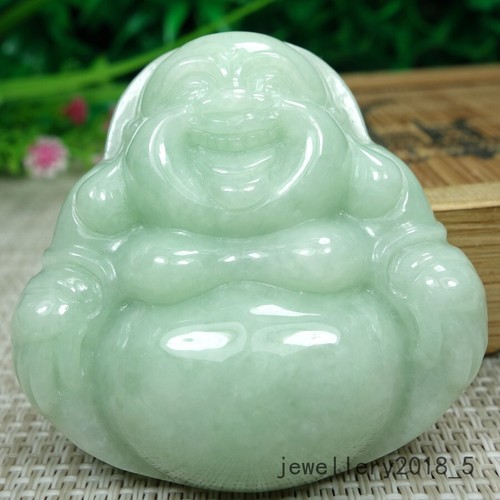 Certified Light Green Burma 100% Natural A jadeite jade Pendant~Buddha 大佛公 - Picture 5 of 17
