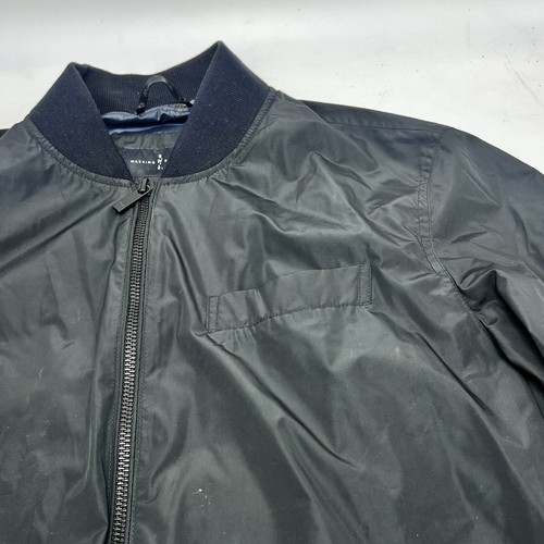 Massimo Dutti Jacket WOMENS LARGE Slim Harrington Bomber Black Full Zip Pockets - 第 7/24 張圖片