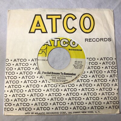 45 RPM ''I'VE GOT DREAMS TO REMEMBER/NOBODY'S FAULT BUT MINE''' OTIS REDDING  1968