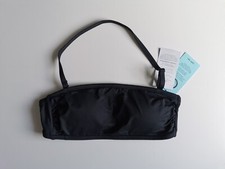 M&S Padded Bandeau Bikini Top, Black, Size 10,12, Non Wired