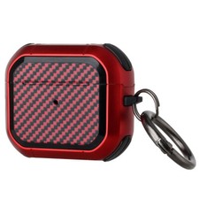 Carbon Fiber Design Hybrid Case for AirPods 3rd Generation - Red