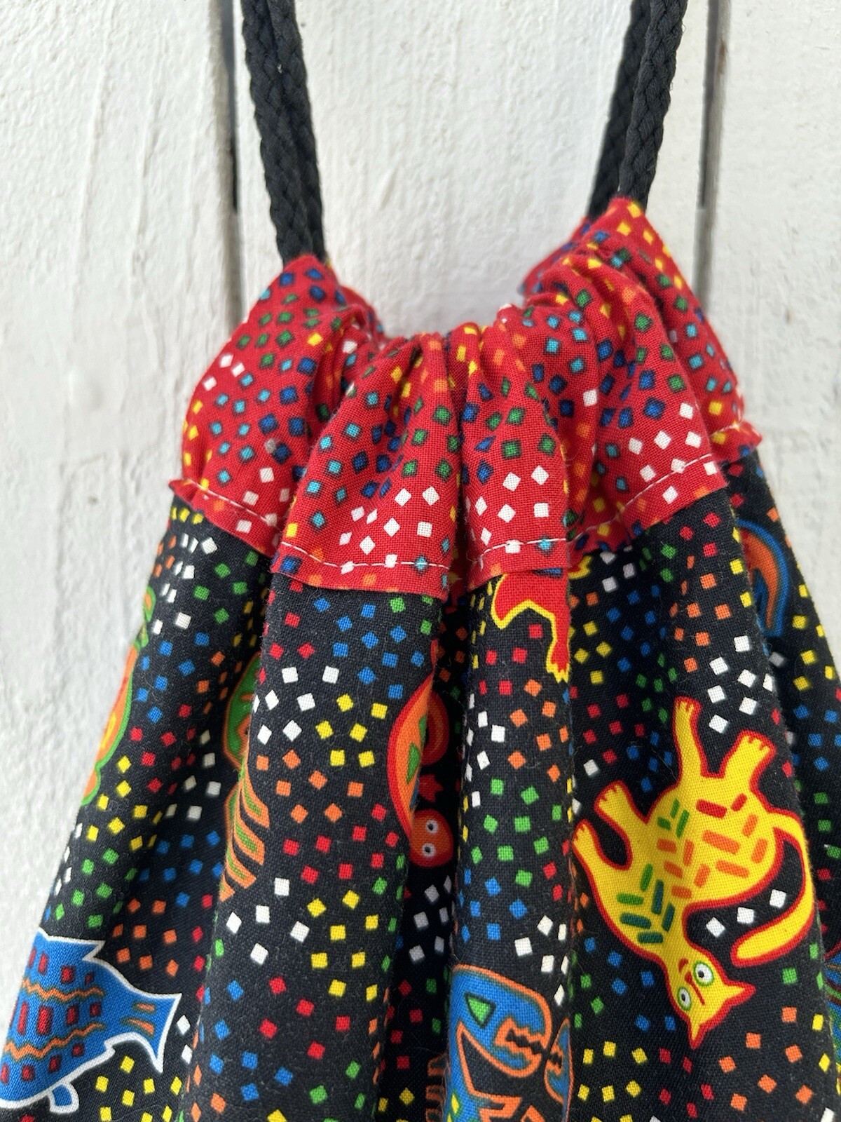 Drawstring Backpack Aboriginal Art Boho Exotic Li… - image 5