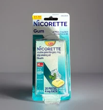 Nicorette Gum 4mg - White Ice Mint (Pack of 20) Exp 05/2027