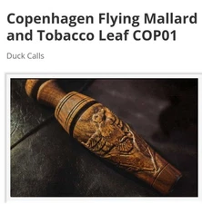 R.H. Jensen Hand-Carved Wooden Walnut Duck Call Flying Mallard, NIB, USA