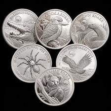 6pcs UK 1oz solid 0.99%  coin 2021 Kangaro,Perth Mint,Uncirculated new condition
