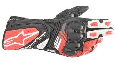 Motorrad Alpinestars SP-8 V3 Handschuhe Herren Schwarz/Weiß/Rot Farbe: Gr: L