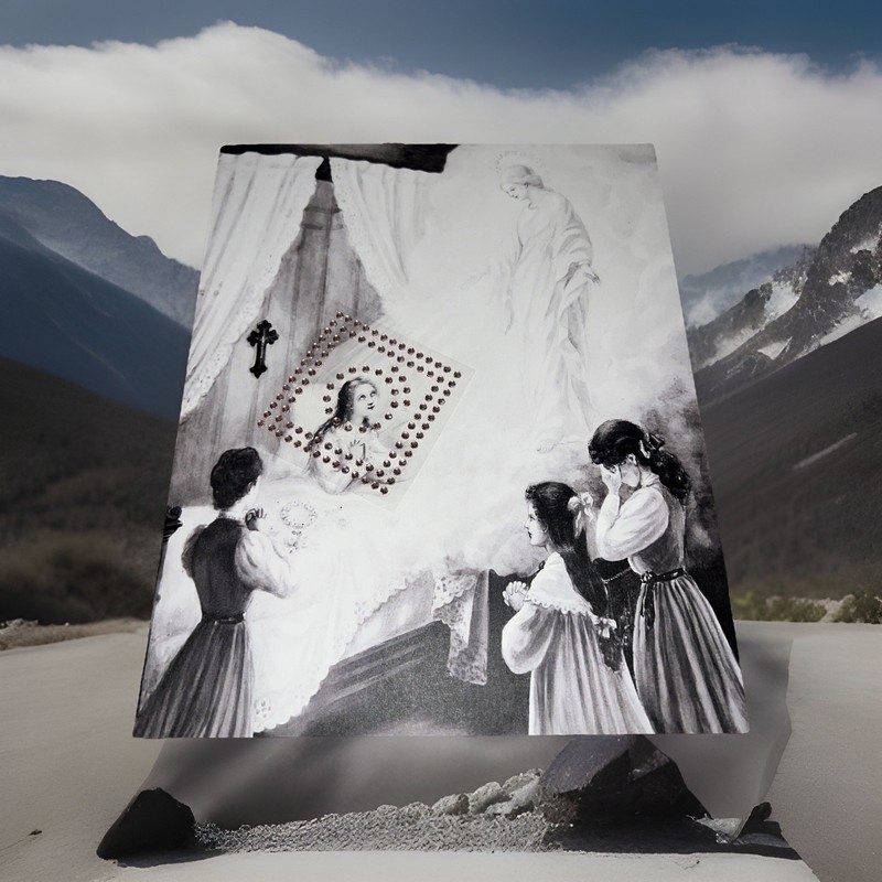 New Retouched Black and White Photo thick cardstock St. Therese Theresa