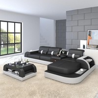 Desing Ecksofa Sofa Couch Eckgarnitur Leder Eck L Form Wohnlandschaft Polster