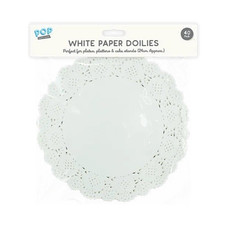 White Paper Doilies Approx 24cm For Plates Platters Cake Stands 40 Pack Doyleys