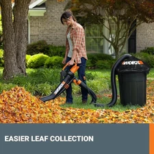 WORX 3 In 1 Blower Mulcher Vacuum With Leaf Pro Collection System Vac Collector