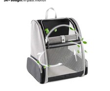 Texsens Innovative Traveler Bubble Backpack Pet Carriers for Cats and Dogs Blac