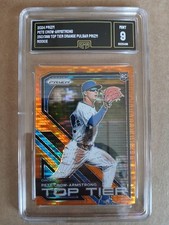 Pete Crow-Armstrong Cubs 2024 Prizm #17 Top Tier Orange Pulsar /399 Rookie MT 9