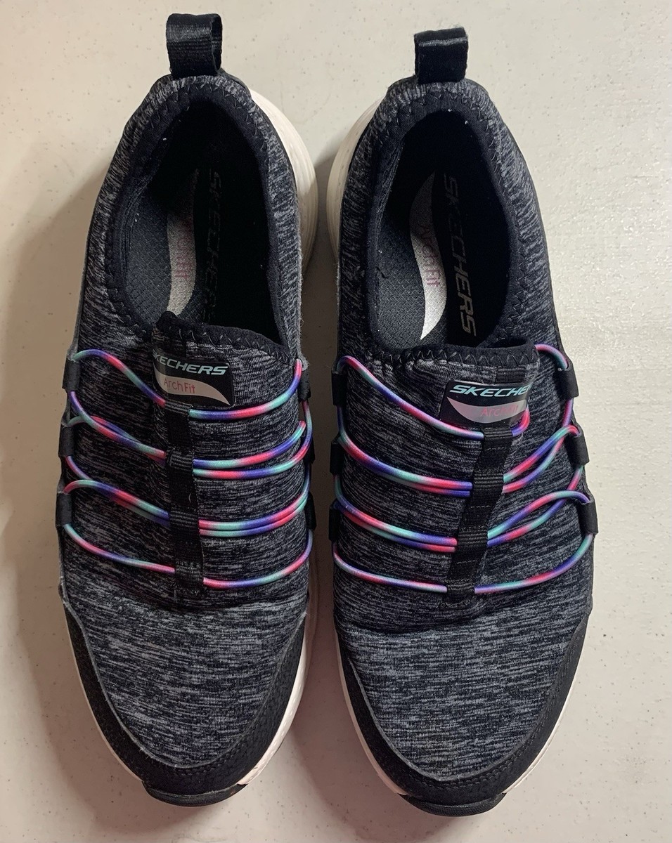 Womens Skechers Rainbow View Slip On Sneakers Size