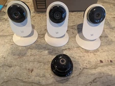 7x Used Yi Home Security WIRELESS wifi Video Surveillance Camera 1080p 720p 