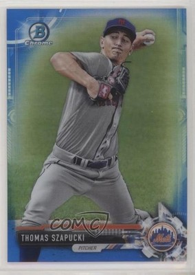 2017 Bowman Chrome Prospects Blue Refractor 87/150 Thomas Szapucki #BCP138 3do
