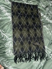 Vintage 100 Cashmere Fringed Long Neck Scarf Hand Tailored Germany