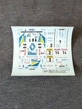 Decal 1/43 Renault Clio 16S R5 GT Turbo rallye Tour de Corse 89- 90 Alpin 90