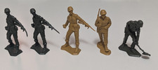 Marx Battleground Combat Soldiers Plastic Vintage 1960s Playset Lot of 5
