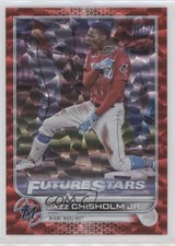 2022 Topps Series 1 Future Stars Red Foil 46/199 Jazz Chisholm Jr #6 1db4