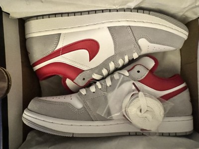 Air Jordan 1 Low Light Smoke Grey Gym Red