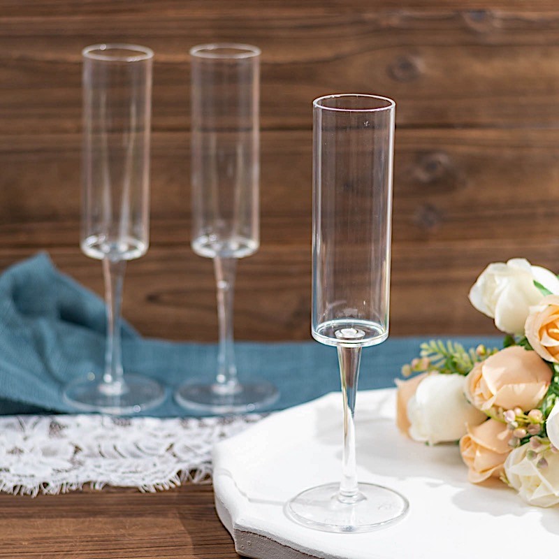 Set 60 Flute In Plastica Per Champagne | Riutilizzabili E Lavabili | Ideali Per Feste E Matrimoni - Foto 6