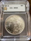 1881-S MORGAN S $1 SILVER DOLLAR    ICG MS 64
