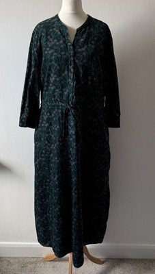 Seasalt Merrose dress size 14 green cord needlecord floral