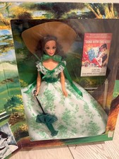 1994 GWTW Gone with the Wind Scarlett O'Hara Barbie Green White BBQ Dress