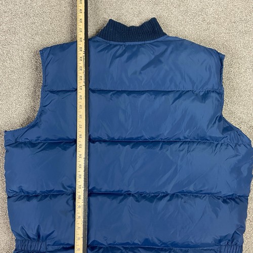 Vintage 80s Walls Blizzard-Pruf Down Puffer Vest Mens Medium Blue Made in USA - Picture 5 of 6