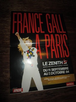 PLAKAT FRANKREICH GALL PARIS LE ZENITH 1984 PLATTE APACHE PRODUKTION CAMUS COULIER