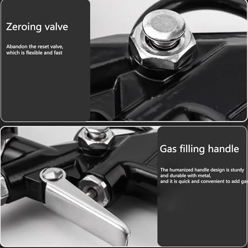 Tire Inflator with Pressure Gauge, 0-220PSI Dial Wheel Air Tire Pressure - Thumbnail 7