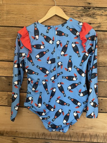 Outdoor Oasis Toucan One Piece Rashguard, Big Girl's Size L (14) Excellent Cond - Picture 3 of 4
