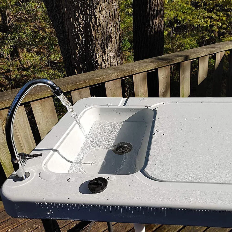 Heavy Duty Folding Camping Table Portable Fishing Cleaning for Outdoor BBQ Party - Image 2 of 4