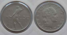 G) 50 LIRE 1955 VULCANO 1° TIPO q.SPL