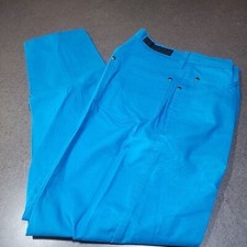 Vintage Cherokee High Waist Pants Women's sz 6 Bright Blue NOS 1005 Cotton USA