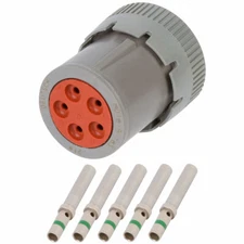 HD16-5-16S Deutsch 5 Way Plug Connector Kit w/ 14 AWG Solid Contacts